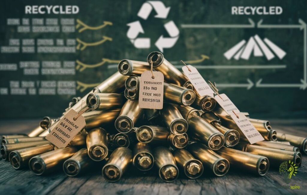 Spent bullet casings with tags