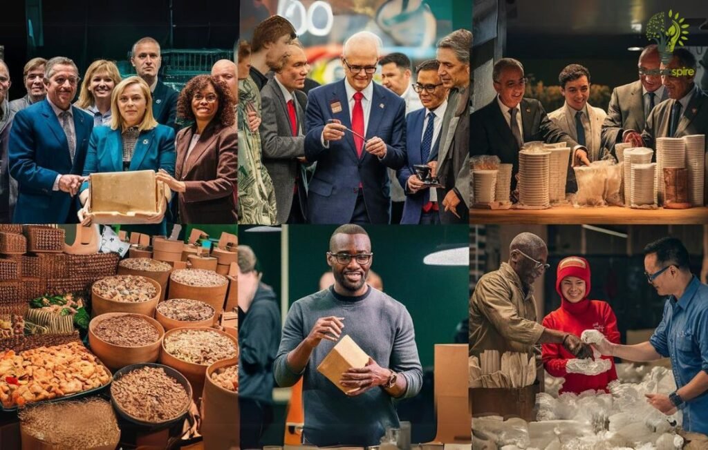 Govt and Industry Initiatives collaborate to promote sustainable packaging alternatives like molded fiber to replace styrofoam.