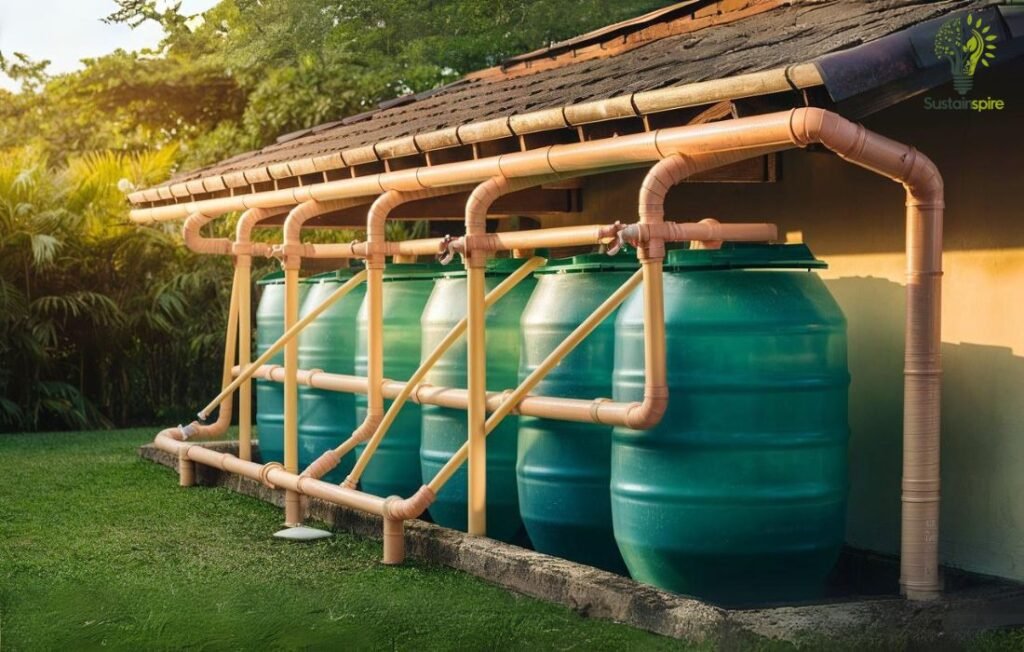 A planned rain water collection system.