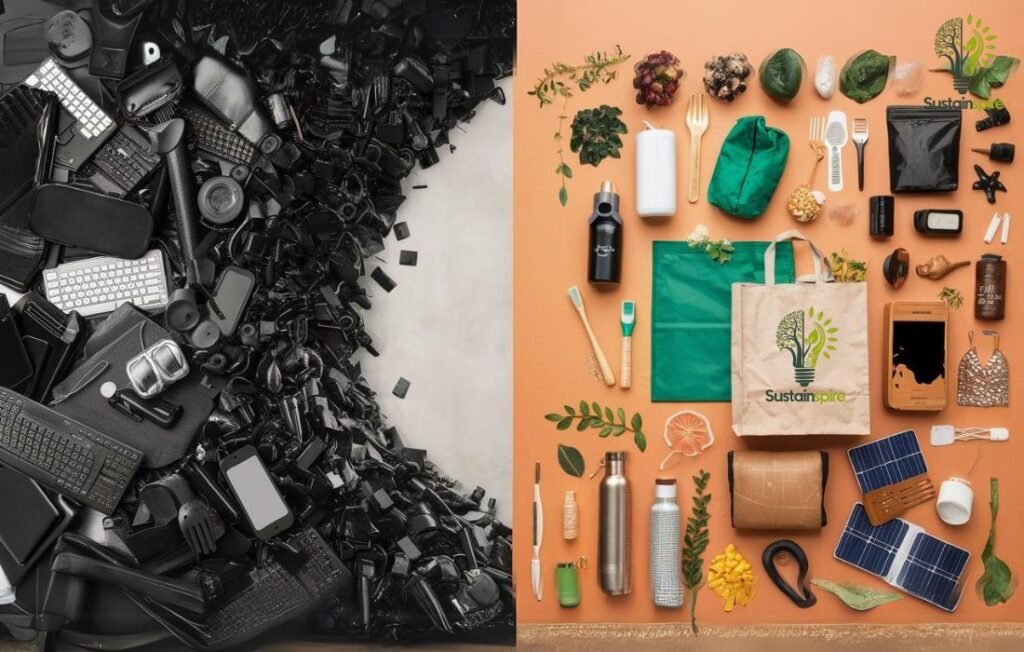 A powerful visual demonstrating the impact of reducing reliance on disposable electronics.