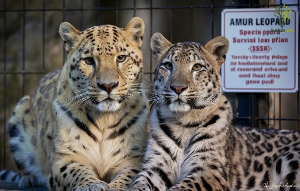 Two Amur leopards illustrate the importance of genetic diversity for species survival Plan.