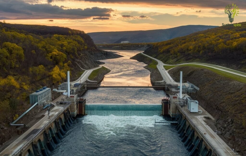 Diversion Facilities for hydro electronic power, channeling a portion of a river to generate electricity.