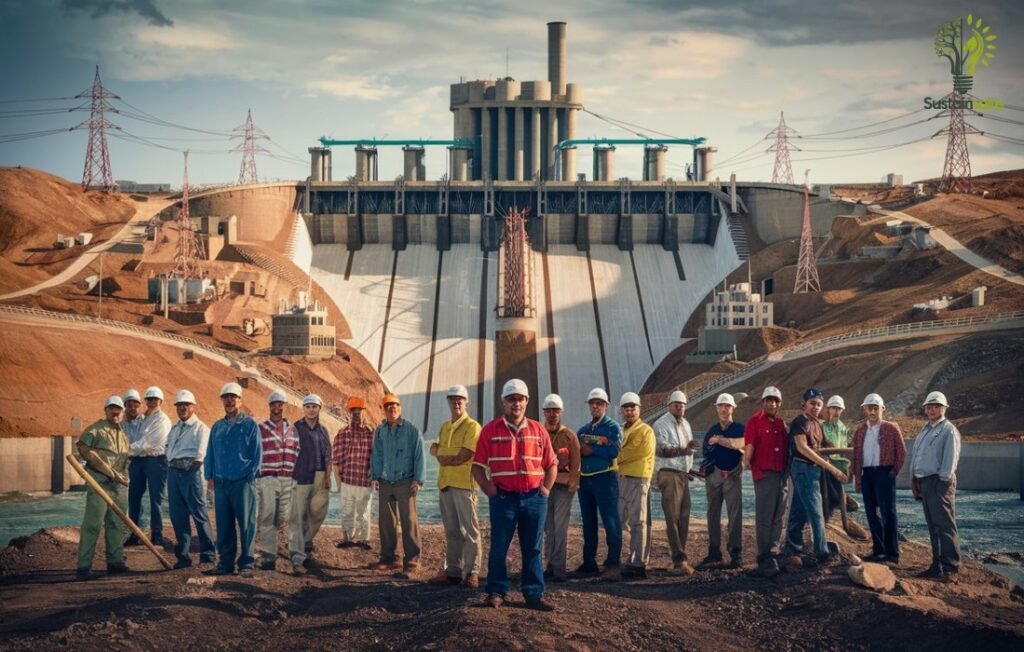 A diverse team celebrates their contribution to Job Creation.