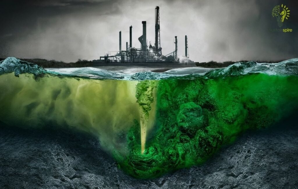 Contaminated groundwater from fracking, increasing the risk of waterborne diseases.