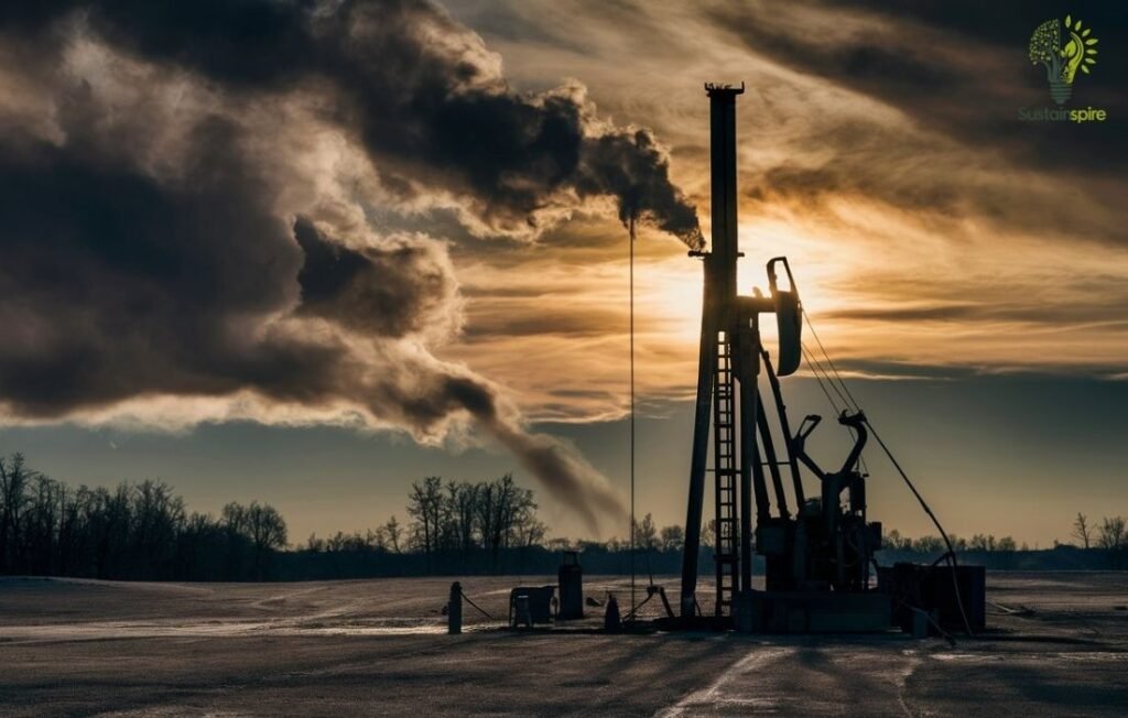 Well blowouts releasing plumes of dangerous methane gas into the atmosphere.